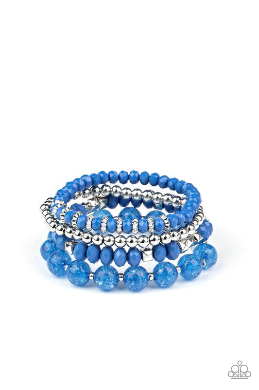 Layered Luster - Blue - Paparazzi Bracelet Image