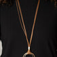 Elliptical Essence - Brown - Paparazzi Necklace Image