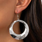 Fiercely Faceted - Silver - Paparazzi Earring Image