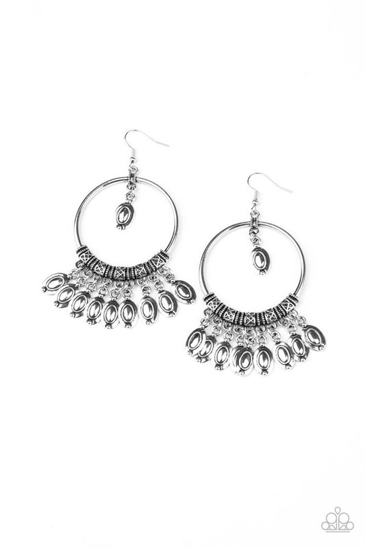 Metallic Harmony - Silver - Paparazzi Earring Image