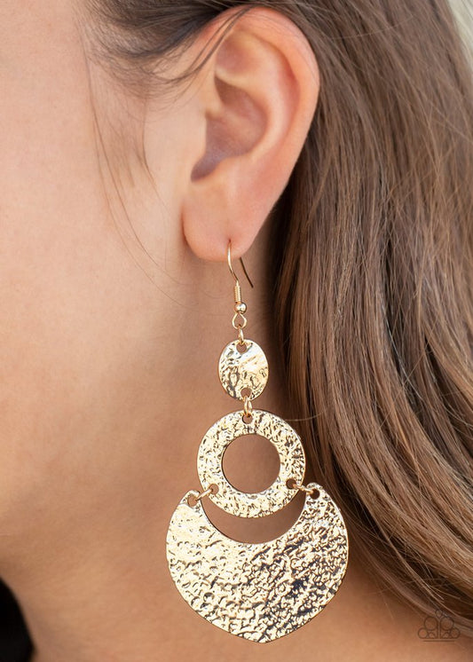 Shimmer Suite - Gold - Paparazzi Earring Image