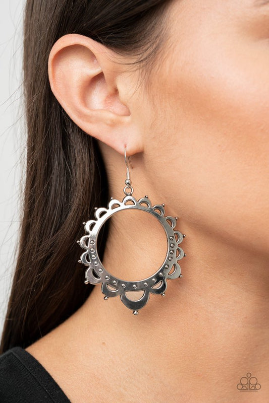 Casually Capricious - Silver - Paparazzi Earring Image