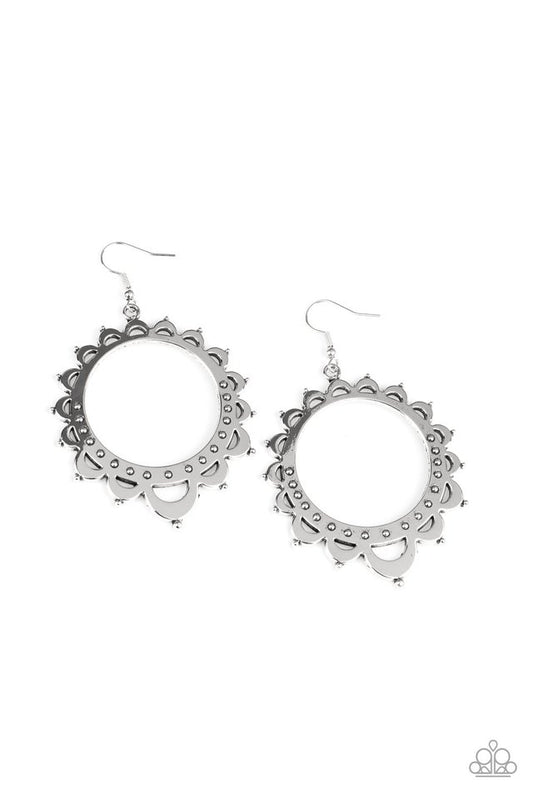 Casually Capricious - Silver - Paparazzi Earring Image