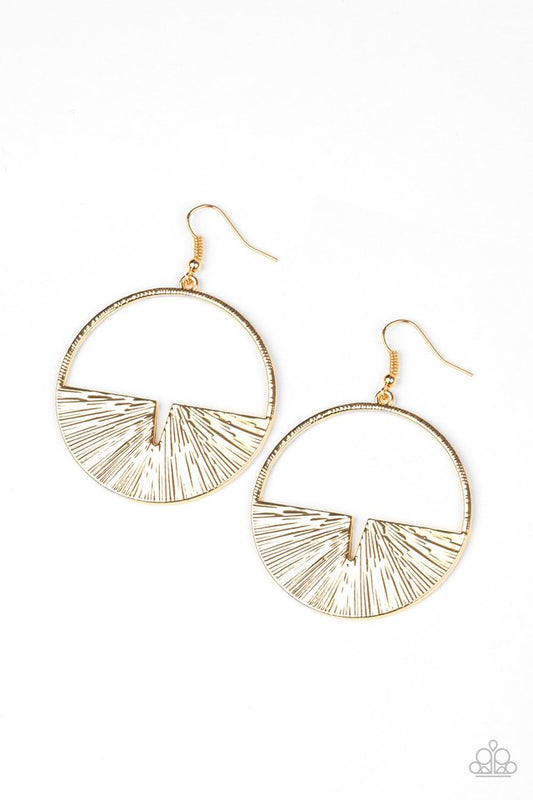 Reimagined Refinement - Gold - Paparazzi Earring Image