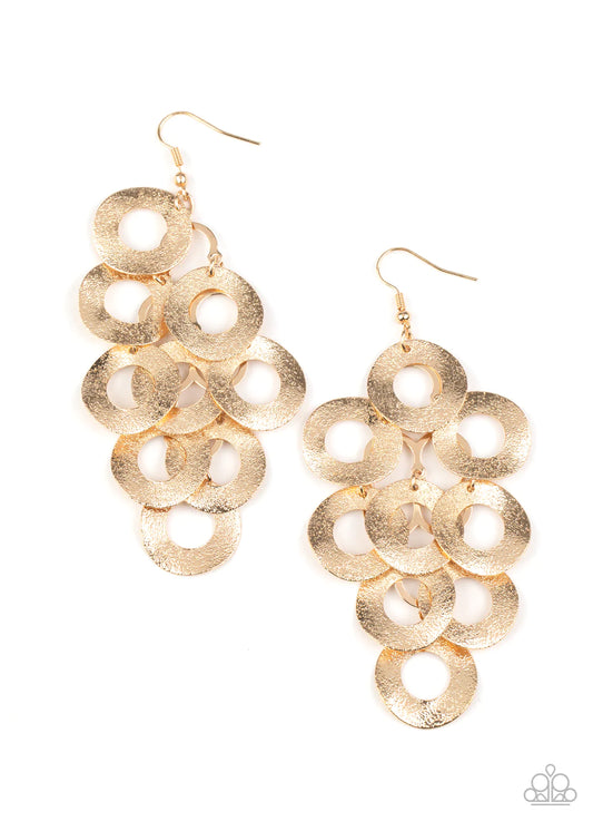 Paparazzi Earring ~ Scattered Shimmer - Gold