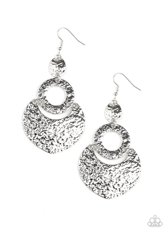 Shimmer Suite - Silver - Paparazzi Earring Image