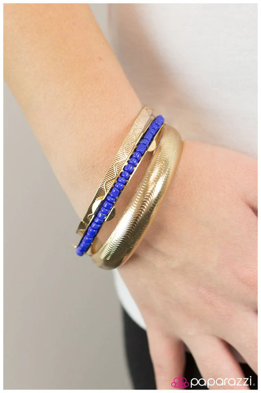 Paparazzi Bracelet ~ Royally Seeded - Blue