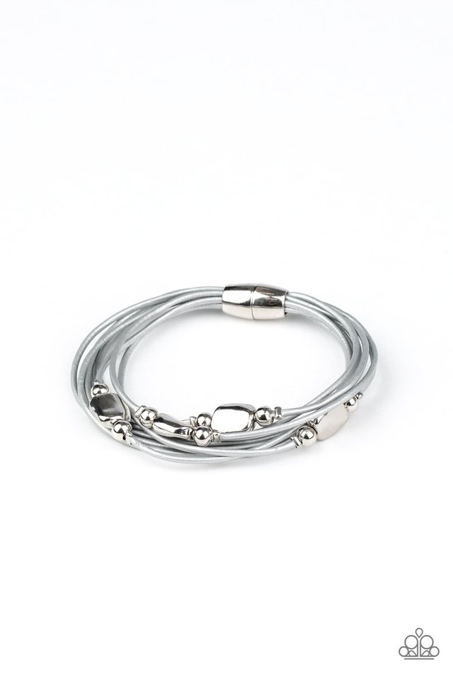 Raw Edge - Silver - Paparazzi Bracelet Image