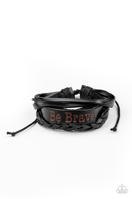 Brave Soul - Black - Paparazzi Bracelet Image