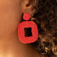 Beaded Bella - Red - Paparazzi Earring Image