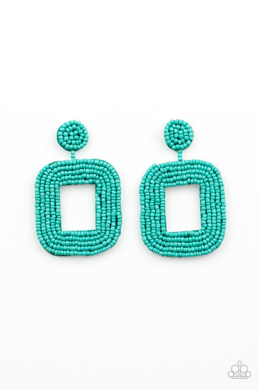 Beaded Bella - Blue - Paparazzi Earring Image