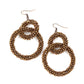 Luck BEAD a Lady - Copper - Paparazzi Earring Image