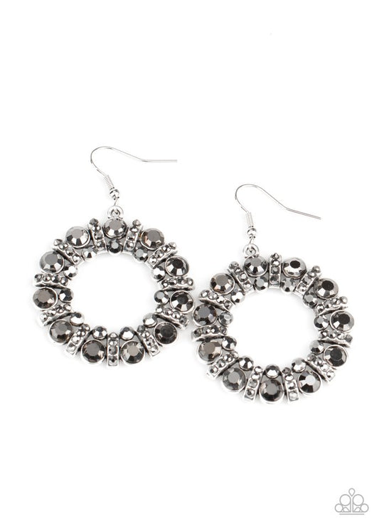 Baby, Its Cold Outside - Silver - Paparazzi Earring Image