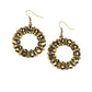Baby, Its Cold Outside - Brass - Paparazzi Earring Image