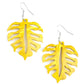 Shake Your PALMS PALMS - Yellow - Paparazzi Earring Image