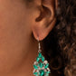 Ice Castle Couture - Green - Paparazzi Earring Image