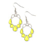 Its Rude to STEER - Yellow - Paparazzi Earring Image