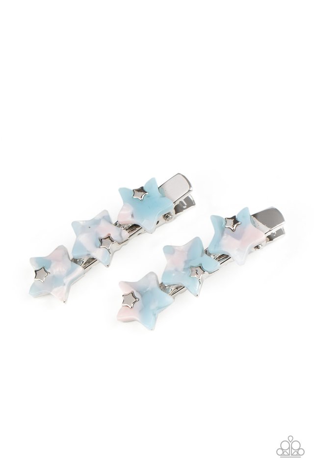 Paparazzi Hair Accessories ~ Brightest Star In Sky - Blue – Jewelry | Online Store | DebsJewelryShop.com