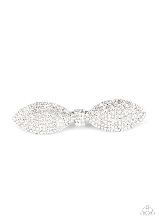 Mind-BOWing Sparkle - White - Paparazzi Hair Accessories Image