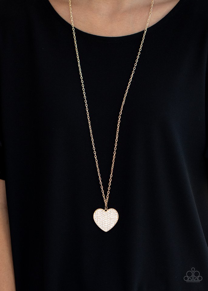 Have To Learn The HEART Way - Gold - Paparazzi Necklace Image