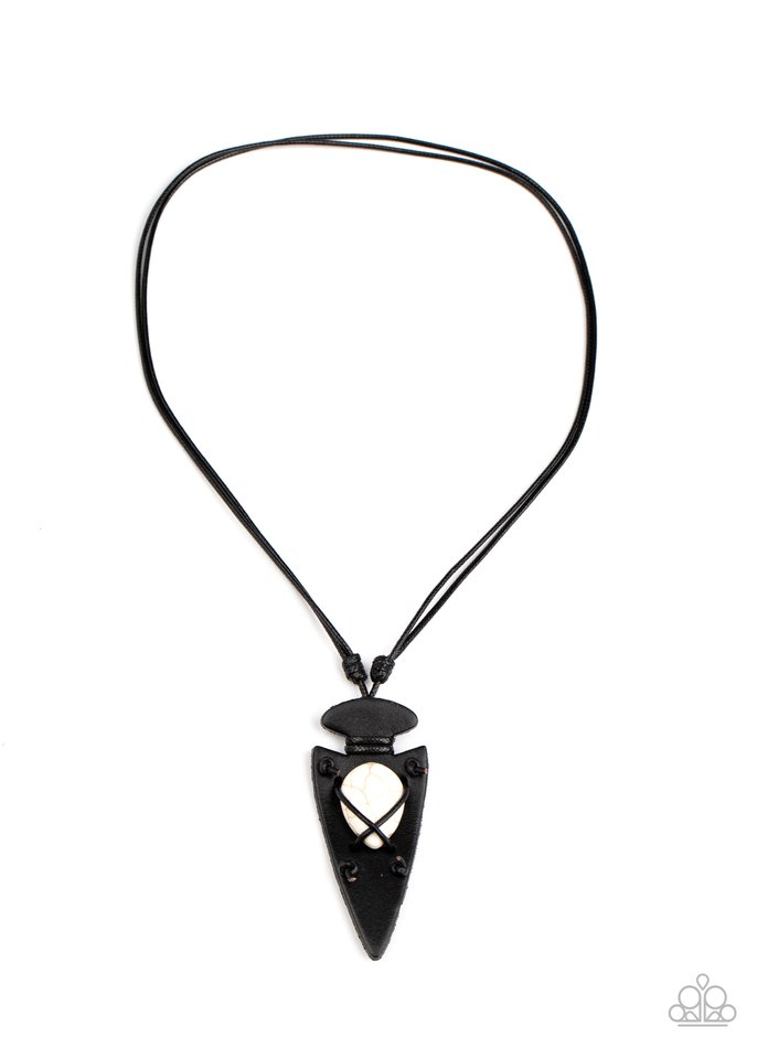 Hold Your ARROWHEAD Up High - White - Paparazzi Necklace Image