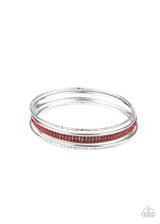 Heap It On - Red - Paparazzi Bracelet Image