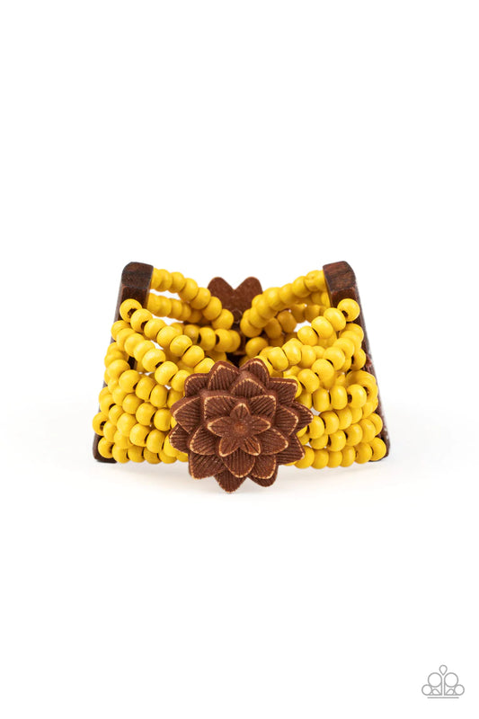 Paparazzi Bracelet ~ Tropical Sanctuary - Yellow