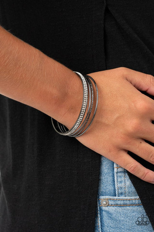 Heap It On - Black - Paparazzi Bracelet Image