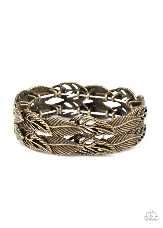 Its Five o FLOCK Somewhere - Brass - Paparazzi Bracelet Image