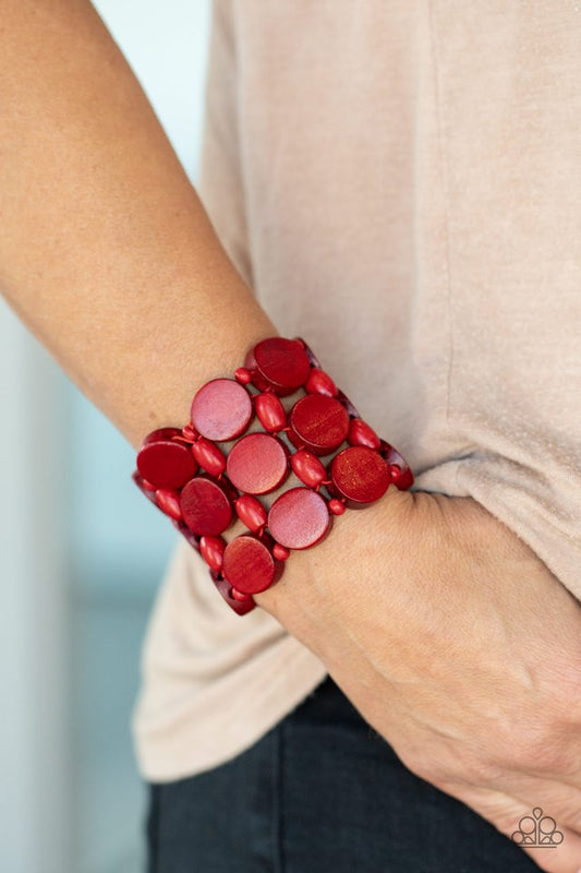 Cruising Coronado - Red - Paparazzi Bracelet Image