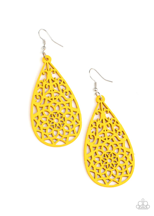 Paparazzi Earring ~ Seaside Sunsets - Yellow