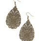 Napa Valley Vintage - Brass - Paparazzi Earring Image