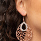 Seize The Stage - Copper - Paparazzi Earring Image
