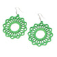 Dominican Daisy - Green - Paparazzi Earring Image