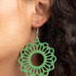 Dominican Daisy - Green - Paparazzi Earring Image