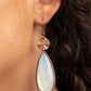 Jaw-Dropping Drama - Copper - Paparazzi Earring Image