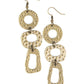 Prehistoric Prowl - Brass - Paparazzi Earring Image