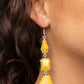 Geo Getaway - Yellow - Paparazzi Earring Image