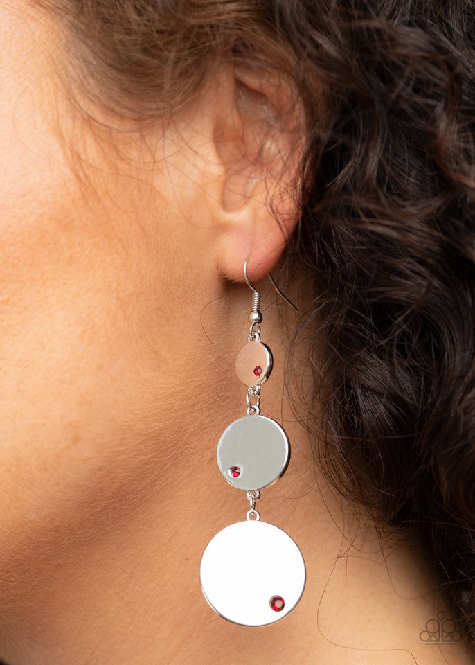 Poshly Polished - Red - Paparazzi Earring Image