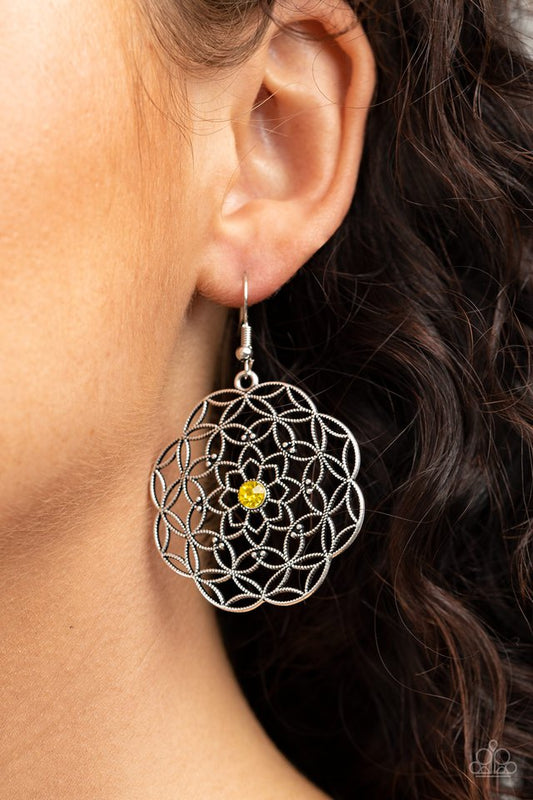 Botanical Bash - Yellow - Paparazzi Earring Image