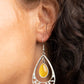 DEW You Feel Me? - Yellow - Paparazzi Earring Image