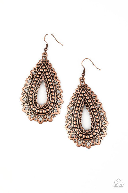 Texture Garden - Copper - Paparazzi Earring Image