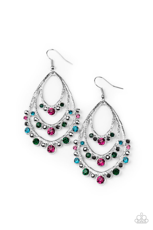 Break Out In TIERS - Multi - Paparazzi Earring Image