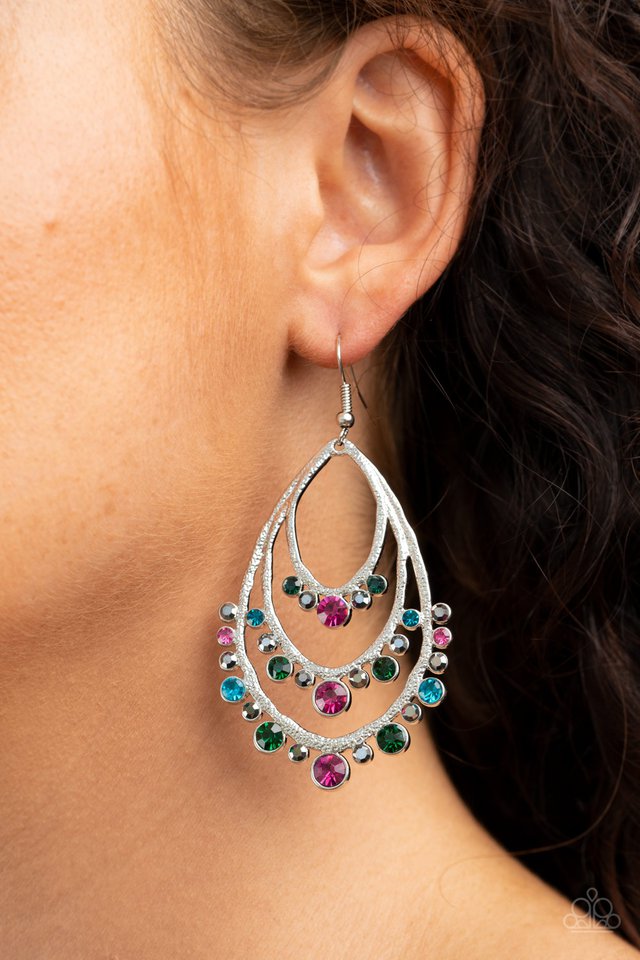 Break Out In TIERS - Multi - Paparazzi Earring Image