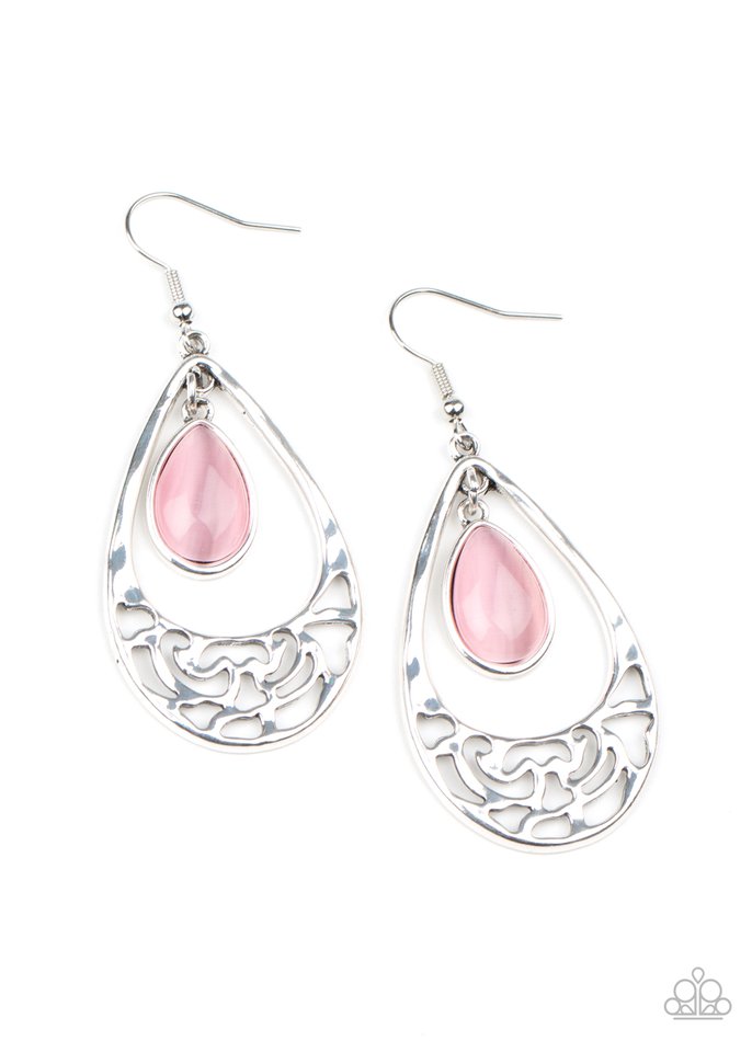 DEW You Feel Me? - Pink - Paparazzi Earring Image