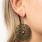 Petal Prana - Brass - Paparazzi Earring Image