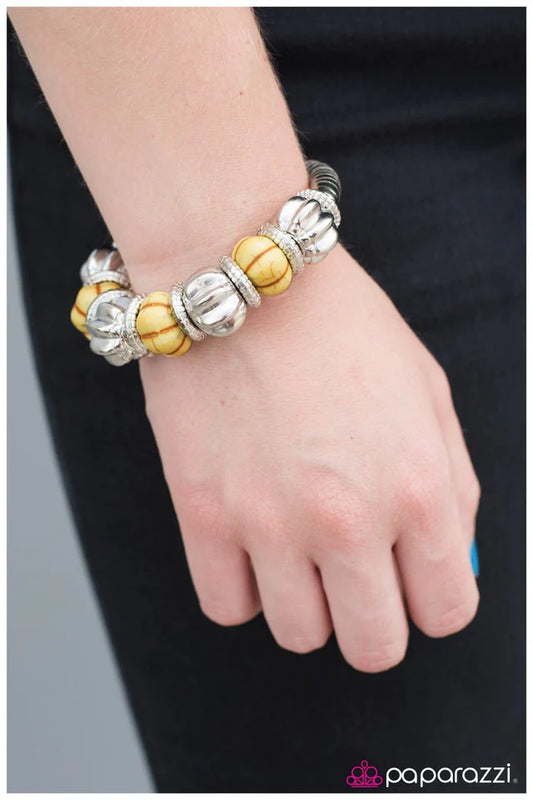 Paparazzi Bracelet ~ Roll Up Your Sleeves - Yellow