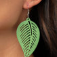 Tropical Foliage - Green - Paparazzi Earring Image