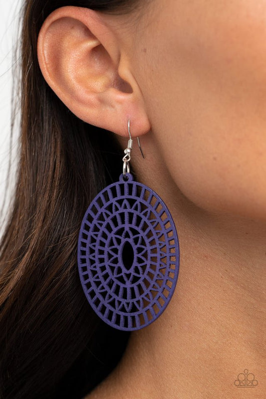 Tropical Retreat - Purple - Paparazzi Earring Image