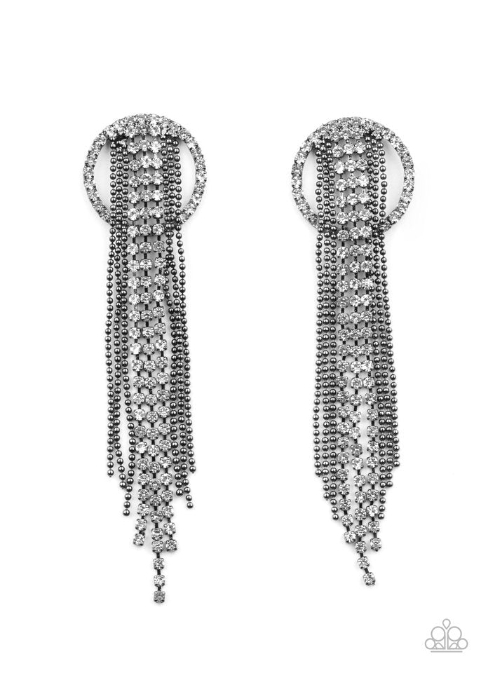 Dazzle by Default - Black - Paparazzi Earring Image